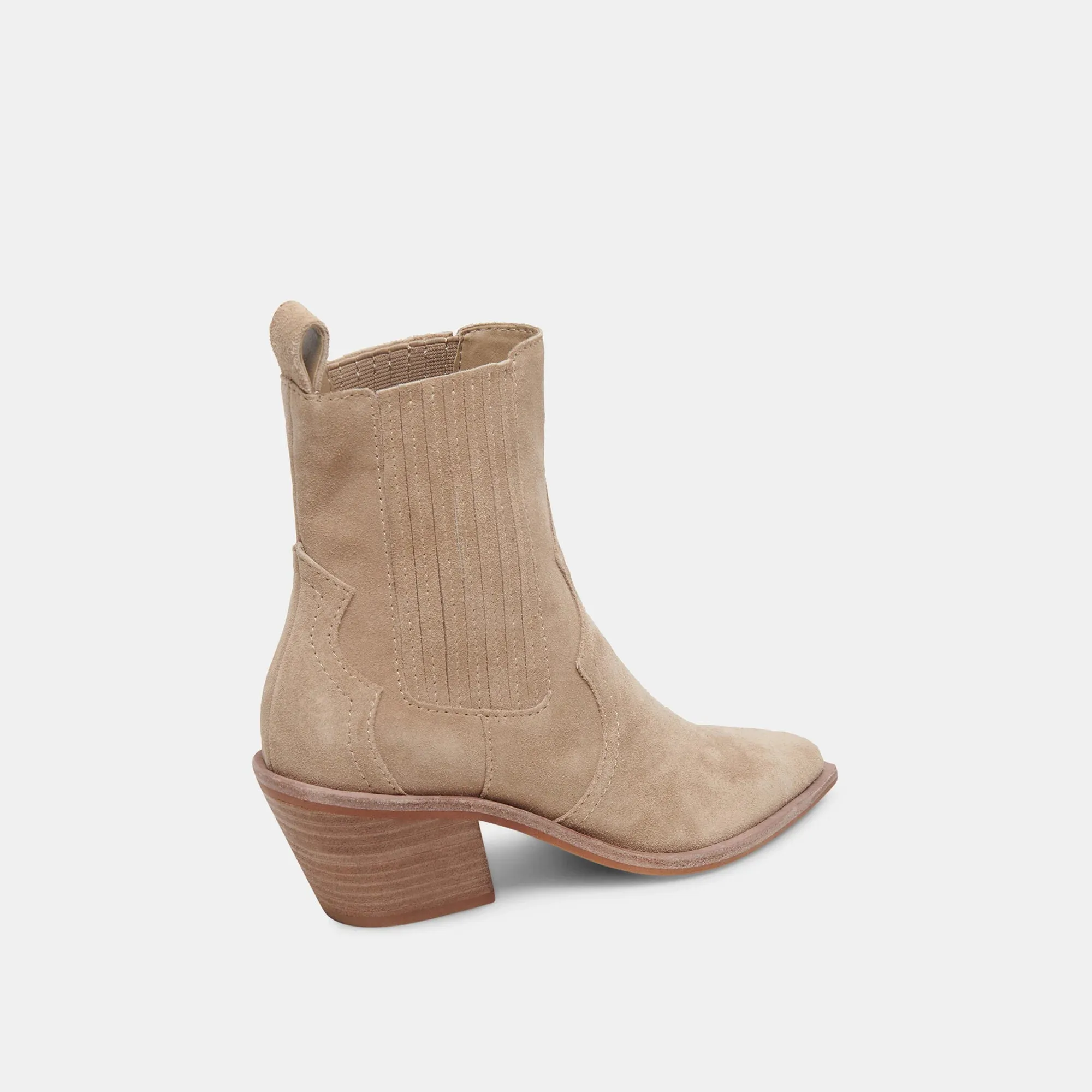 The Senna Booties by Dolce Vita - Almond Suede