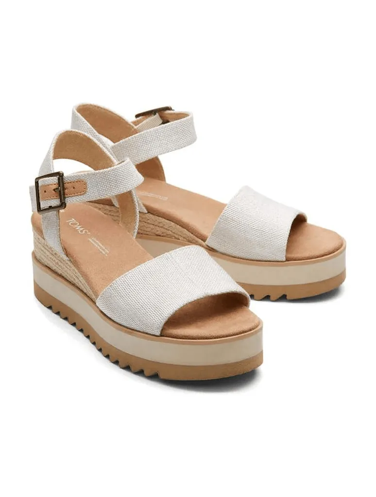 TOMS Diana Wedge Sandal in Natural Yarn Dye