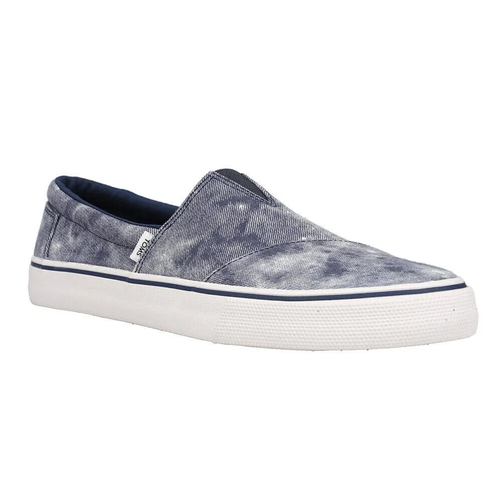 Toms Mens Alpargata Fenix Slip On Navy Repreve Distressed Washed Canvas