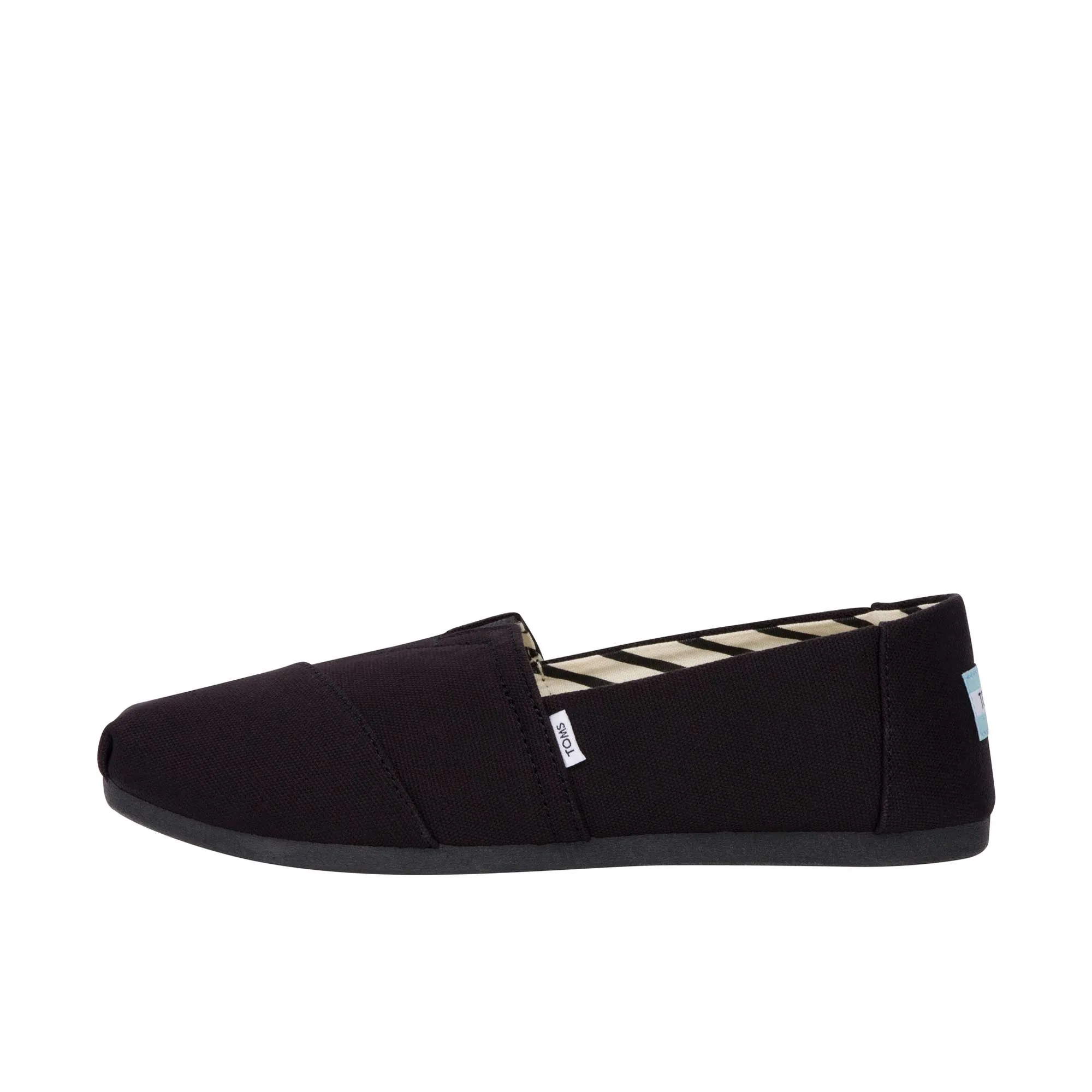 TOMS Womens Alpargata Black Recycled Cotton Canvas