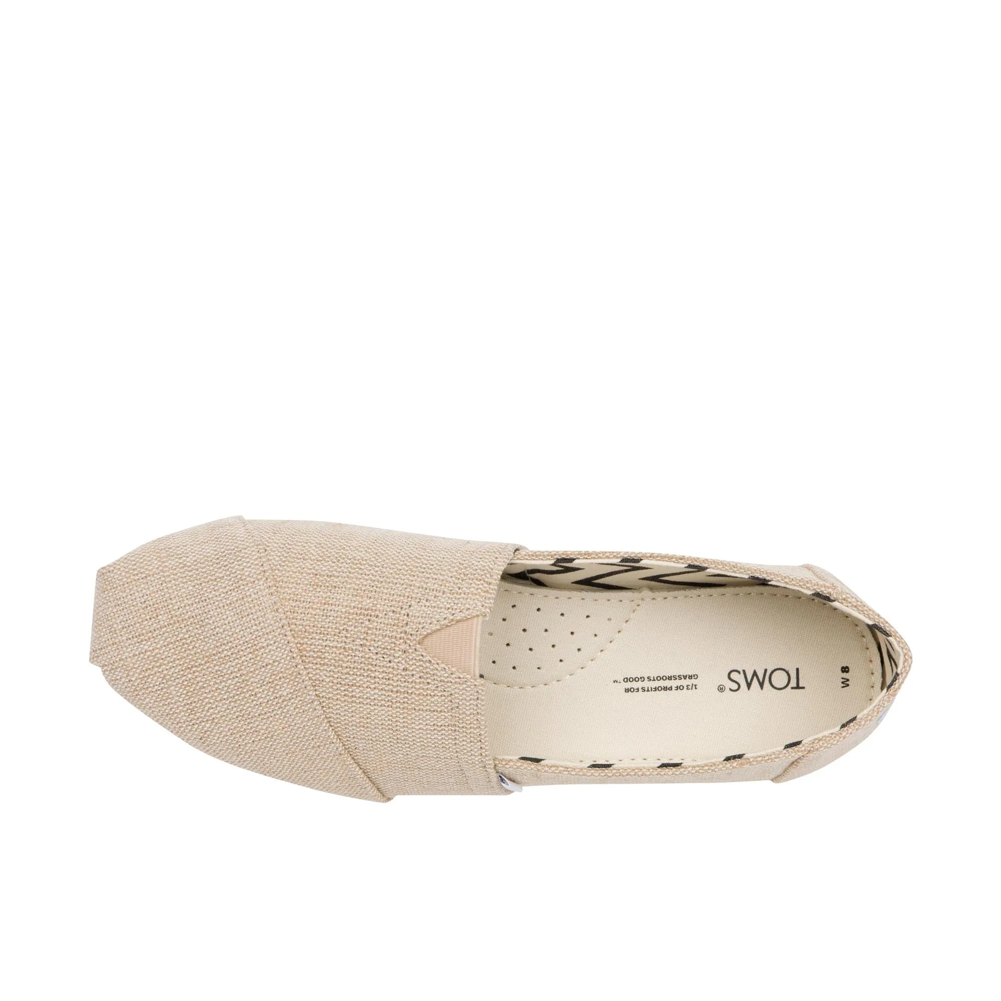 TOMS Womens Alpargata Heritage Canvas Natural Undyed