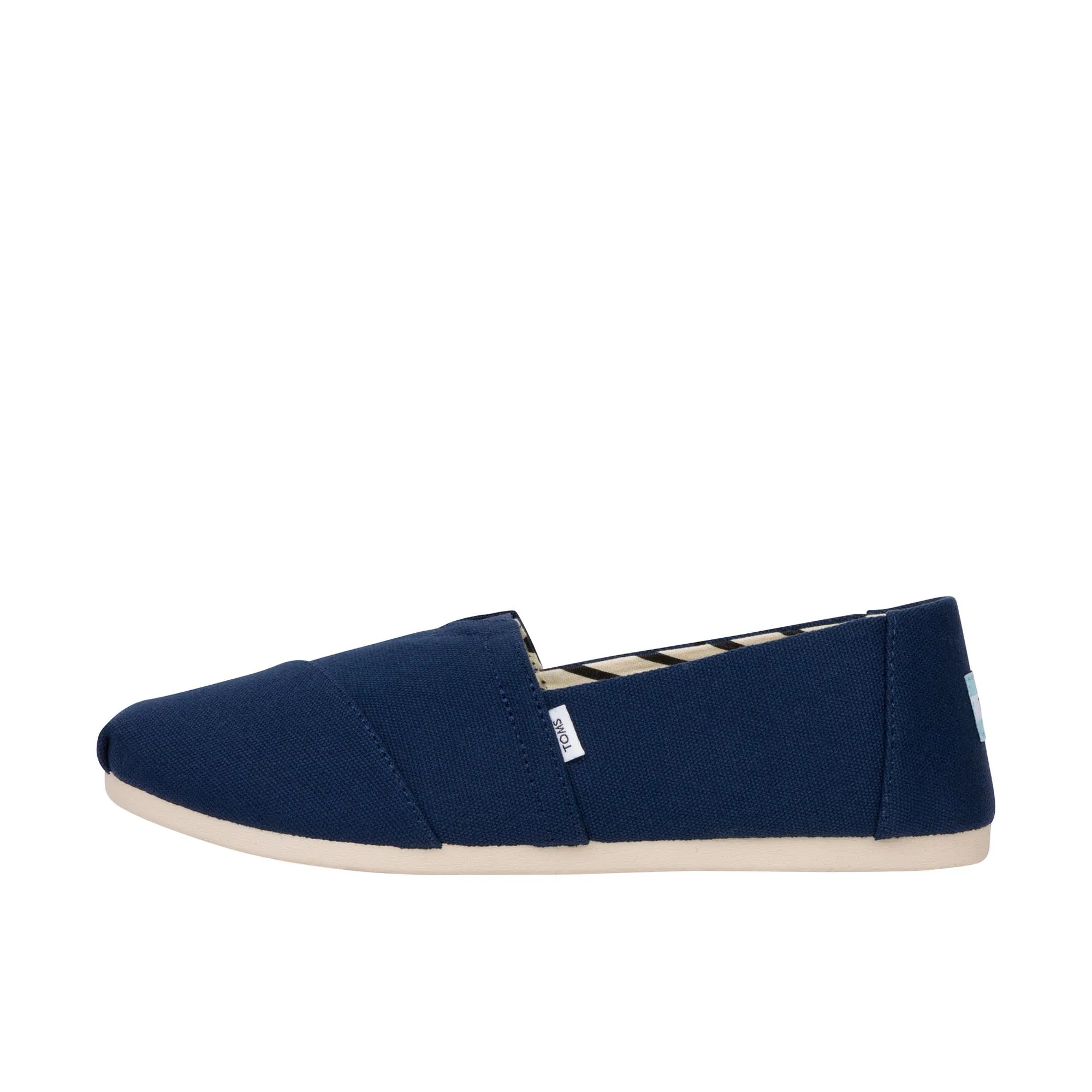 TOMS Womens Alpargata Navy Recycled Cotton Canvas