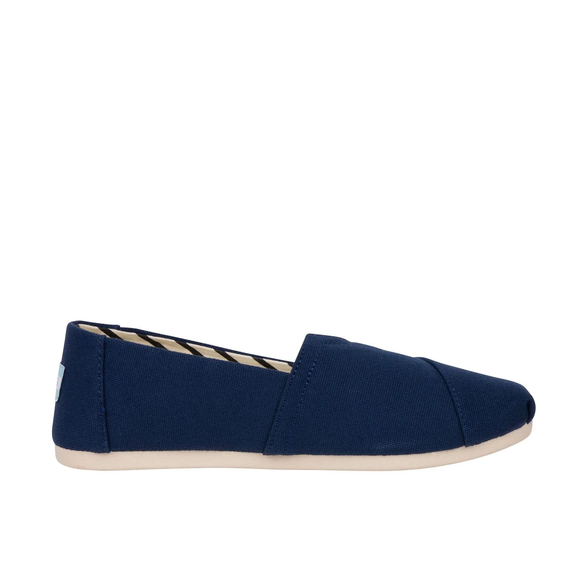 TOMS Womens Alpargata Navy Recycled Cotton Canvas