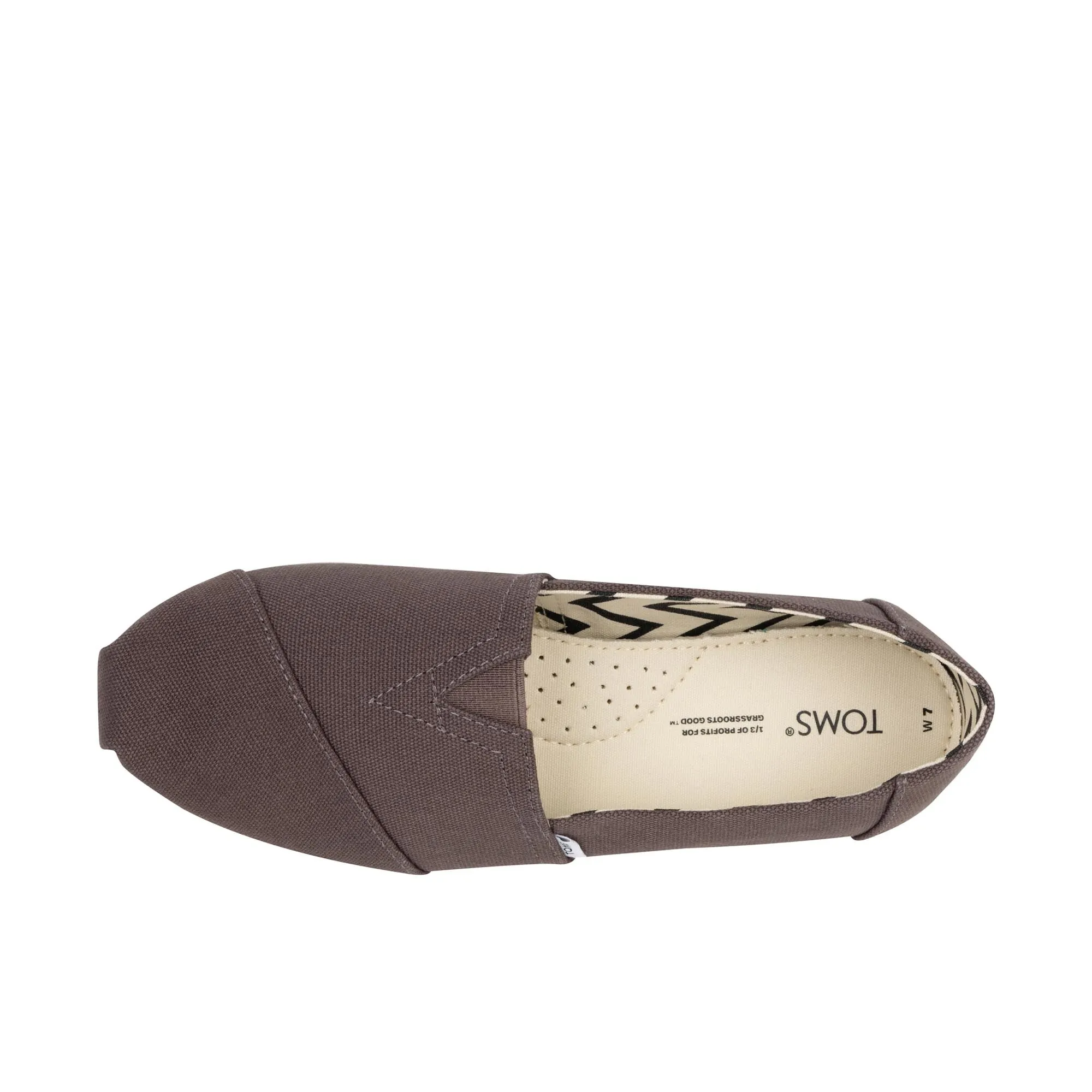 TOMS Womens Alpargata Recycled Cotton Canvas Ash