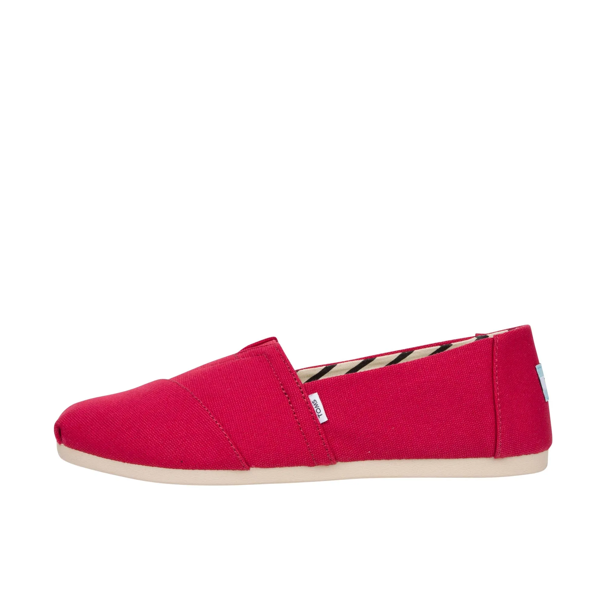 TOMS Womens Alpargata Recycled Cotton Canvas Red