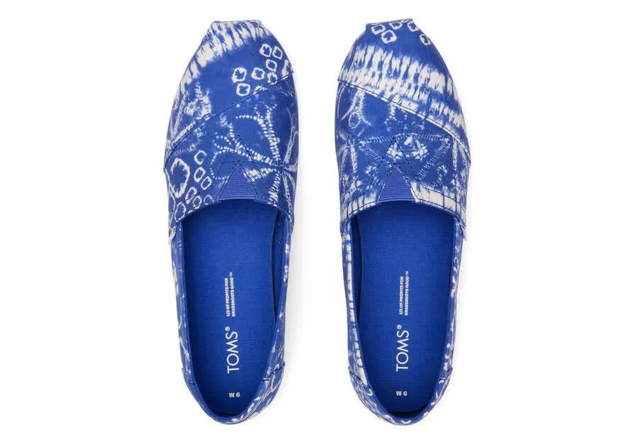 Toms Womens Alpargata Ultramarine Patchwork Batik Print