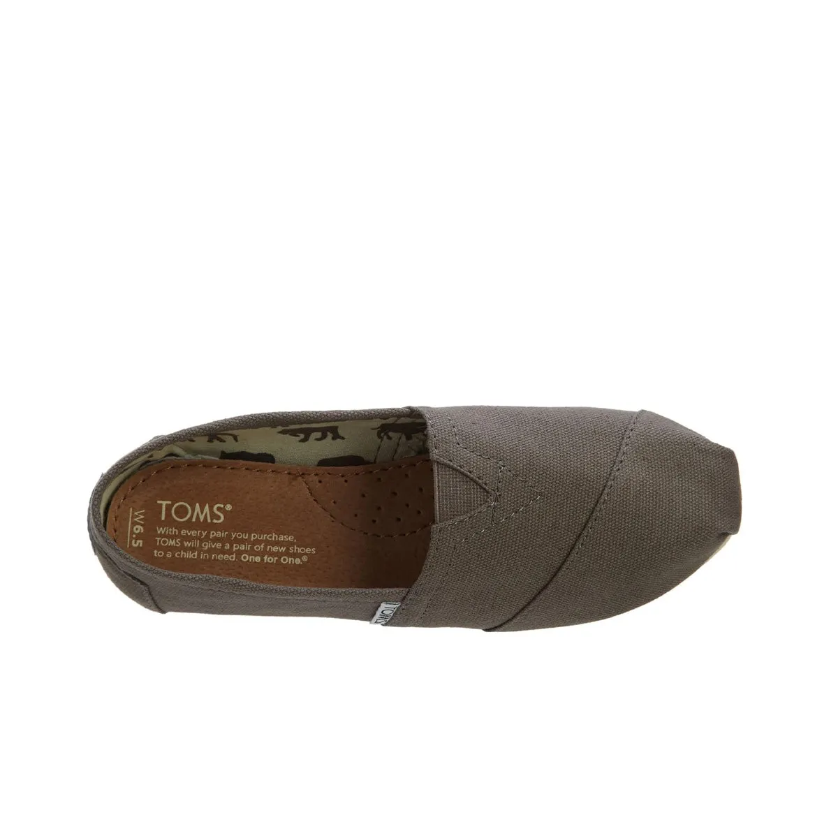 TOMS Women's Classic Canvas Slip-On,Ash,5.5 M US