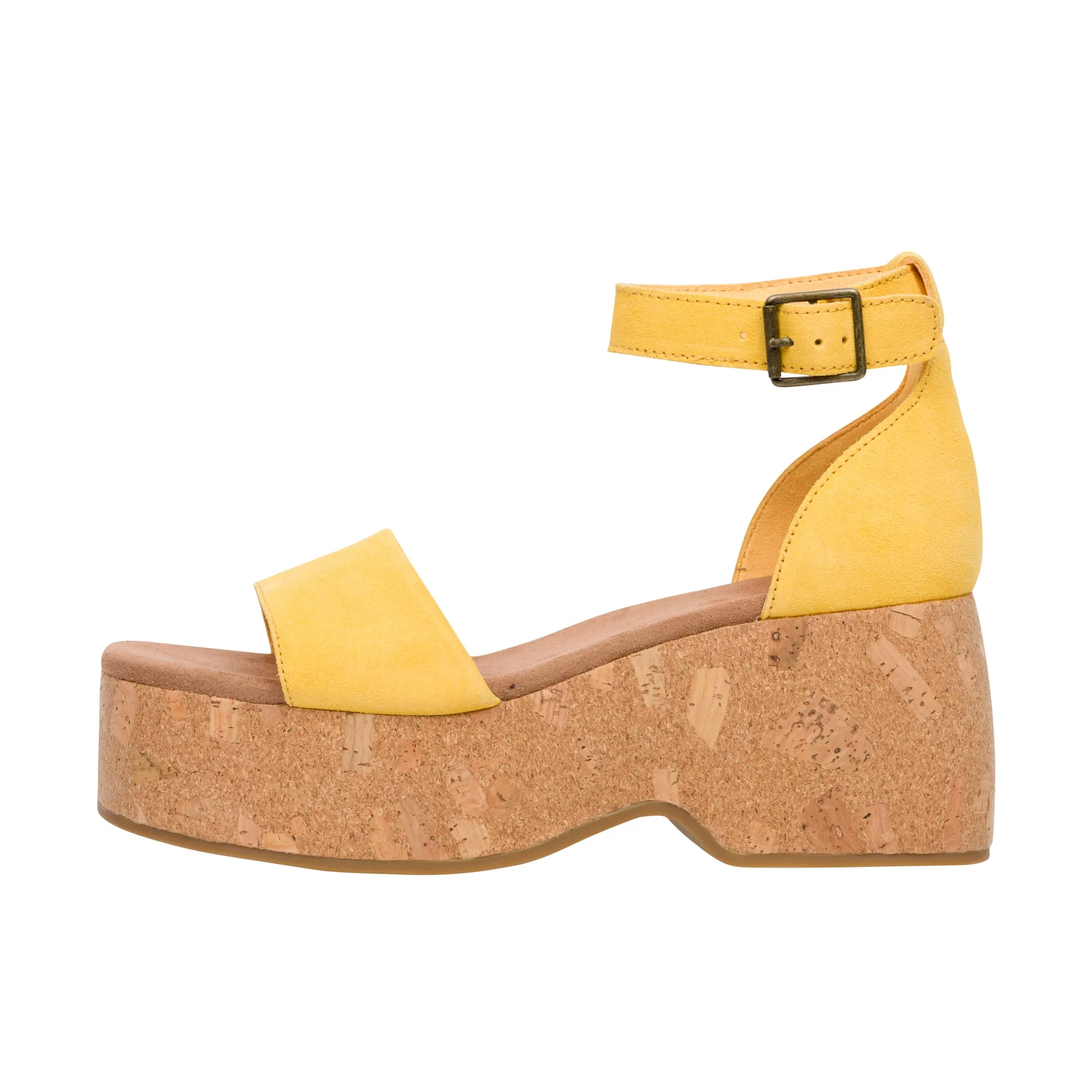 TOMS Womens Laila Platform Sandal Pineapple Yellow