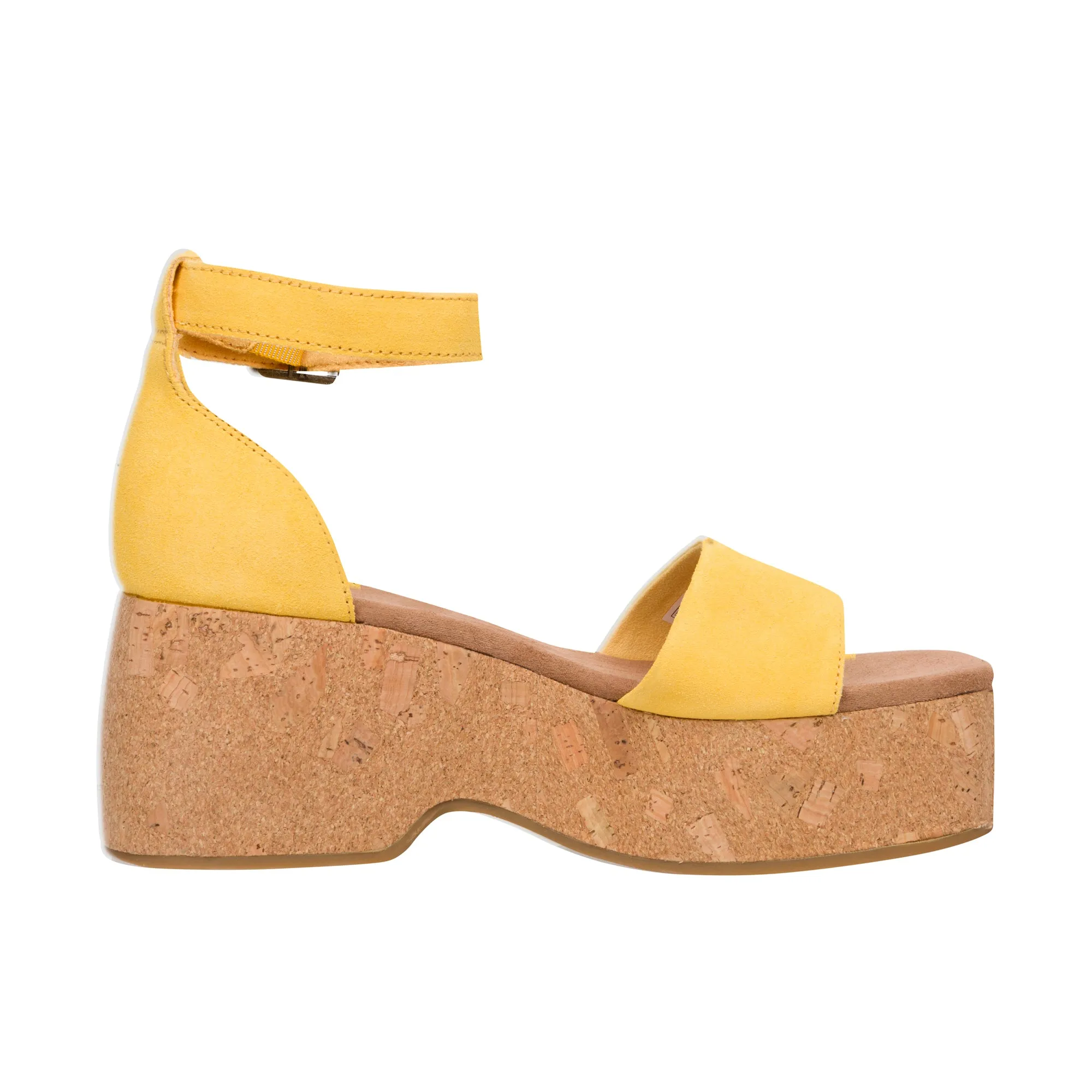 TOMS Womens Laila Platform Sandal Pineapple Yellow