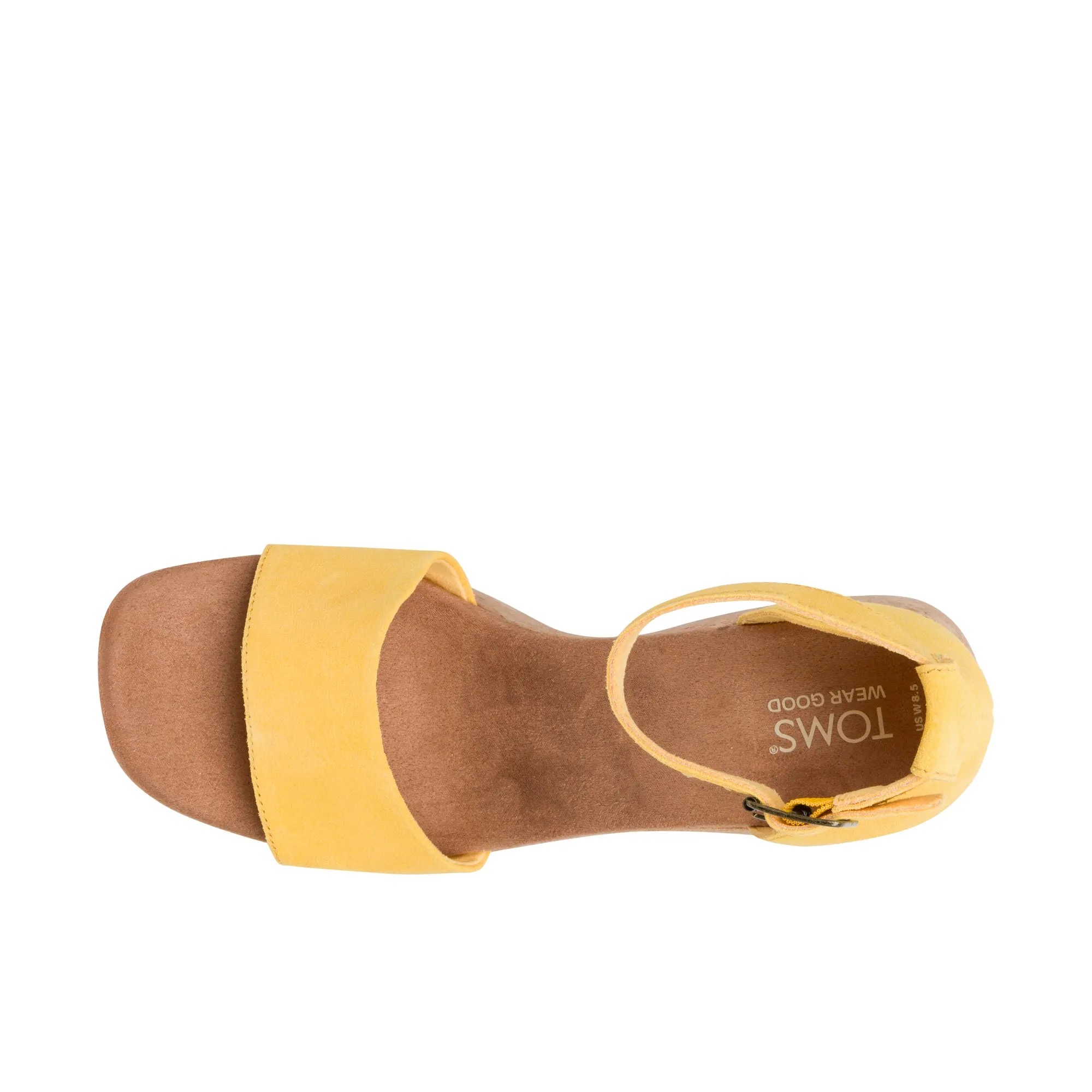 TOMS Womens Laila Platform Sandal Pineapple Yellow