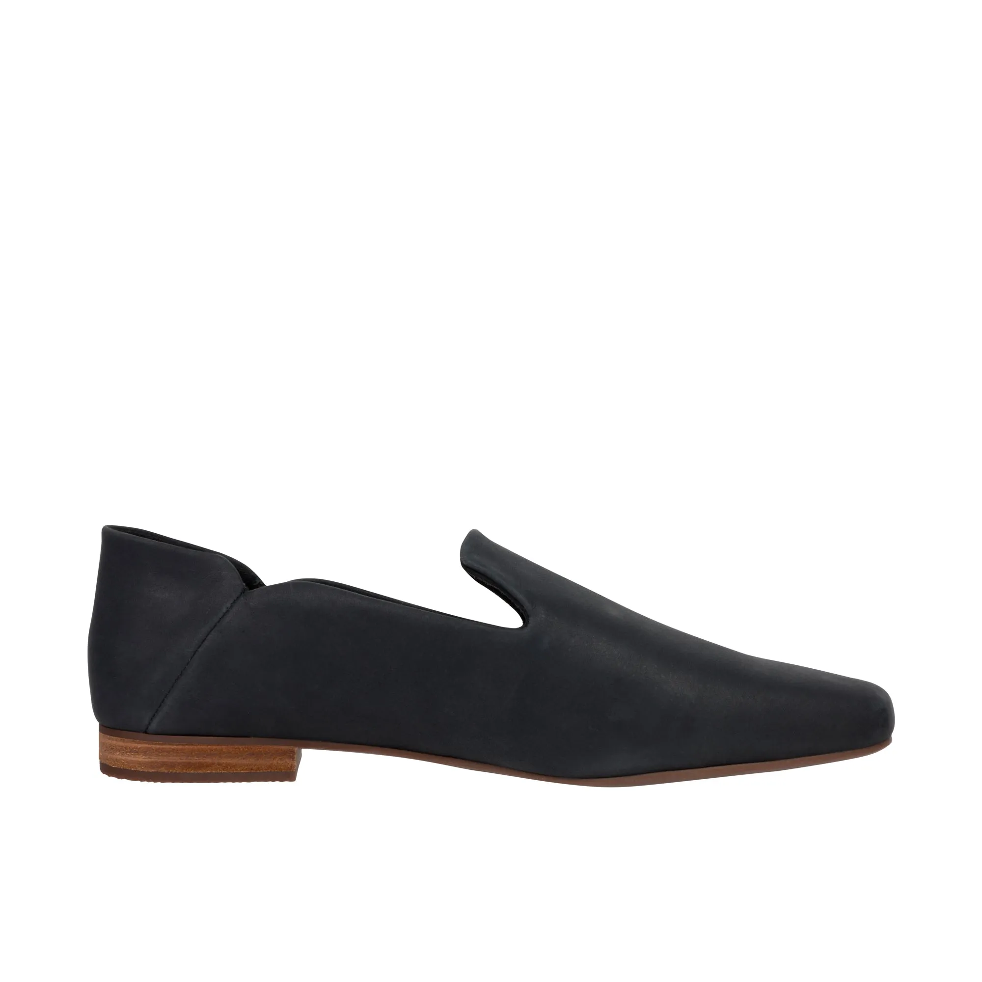 TOMS Womens Lara Flat Black Leather