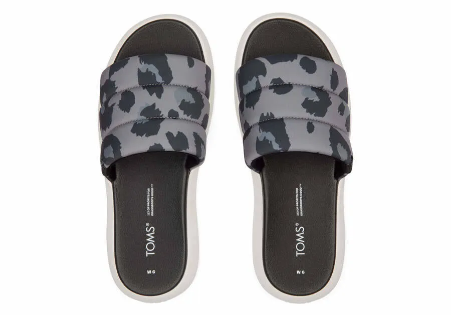 Toms Womens Mallow Cement XXL Abstract Leo Repreve Matte Woven Slide