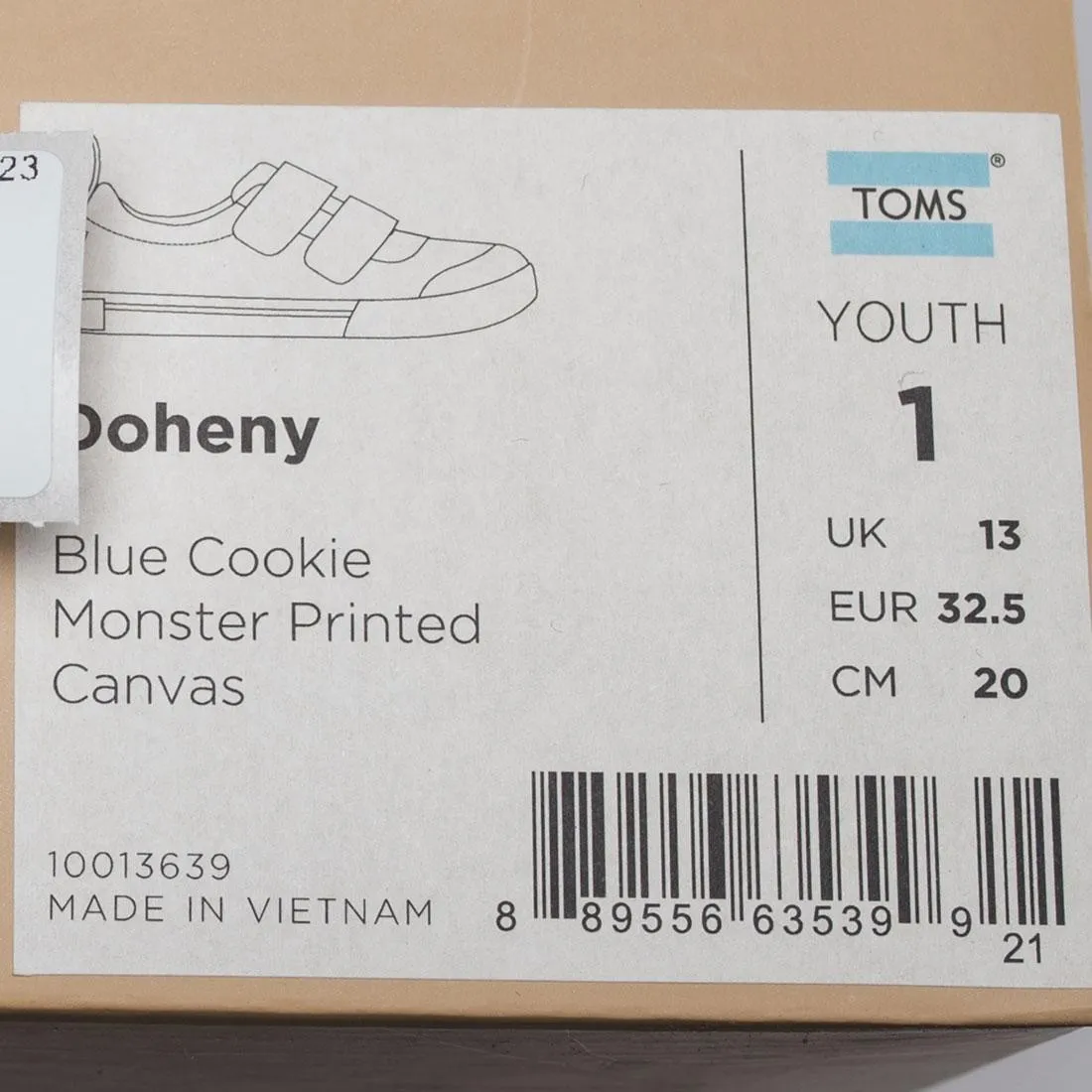 TOMS x Sesame Street Little Kids Doheny - Cookie Monster (blue)