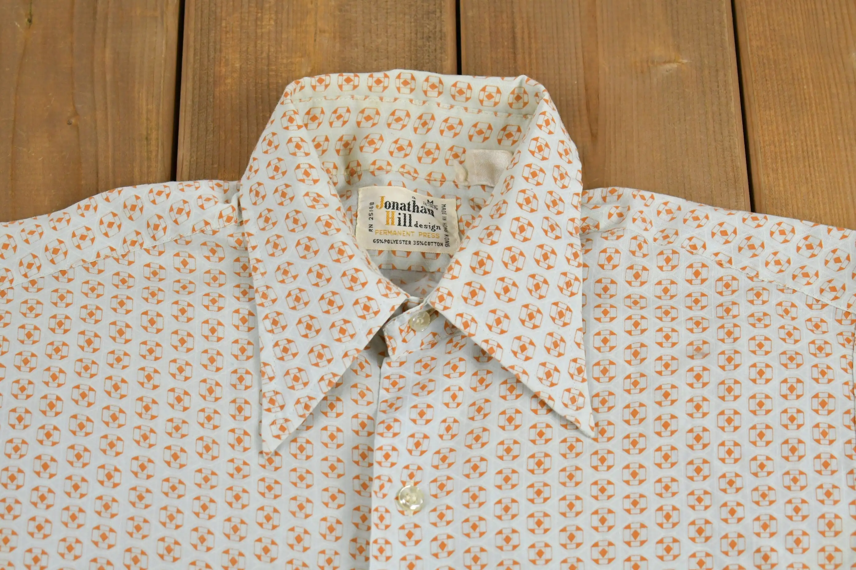 Vintage 1970s Jonathan Hill Design Button Up Shirt / 1970s Button Up / Vintage Workwear / Casual Shirt / Formal Shirt / True Vin