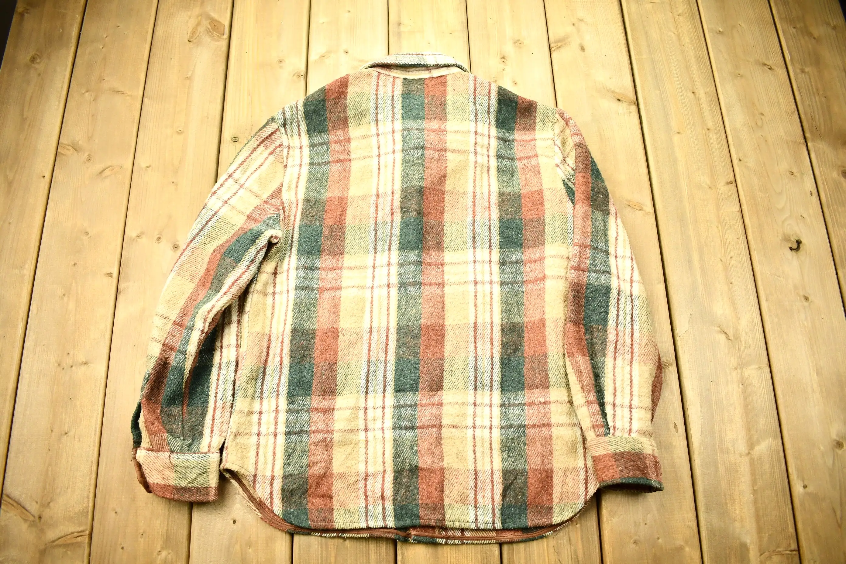 Vintage 1970s Montgomery Ward Button Up Flannel Sweater / Vintage Button Up / True Vintage / Earth Tones / Casual Shirt / Formal