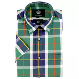 Viyella Club Check Supima Cotton & Linen SS.