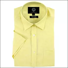 Viyella Yellow Linen  Short Sleeve shirt.