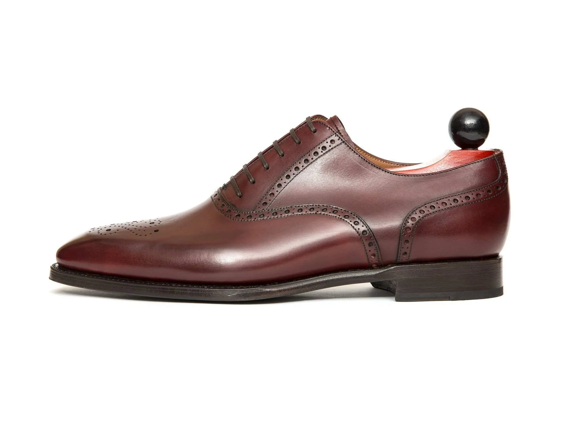 Wallingford - MTO - Burgundy Calf - MGF Last - Single Leather Sole