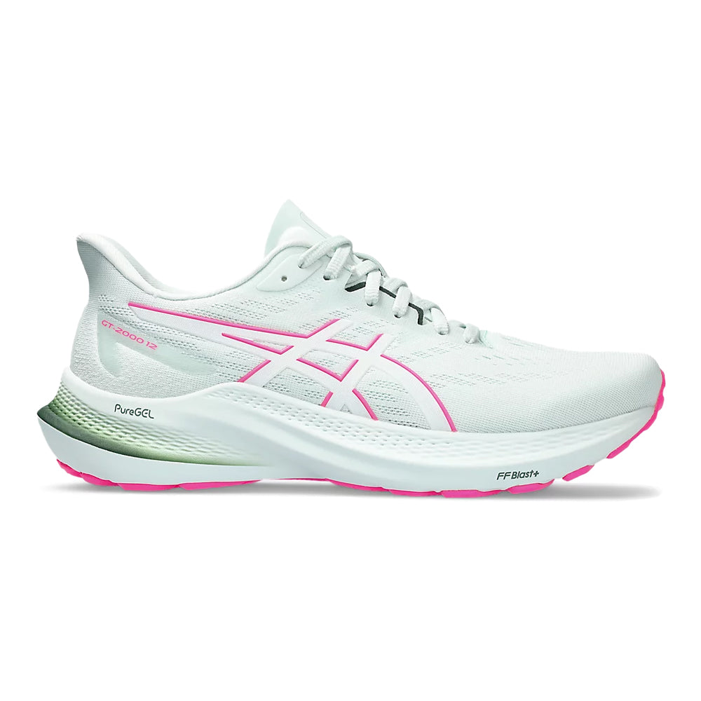 Women's Asics GT-2000 12, Pure Aqua/White, 6.5 D Wide