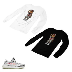 YEEZY 350 v2 Zebra Matching Custom Designed Long Sleeve T shirt AD-Y-17-17